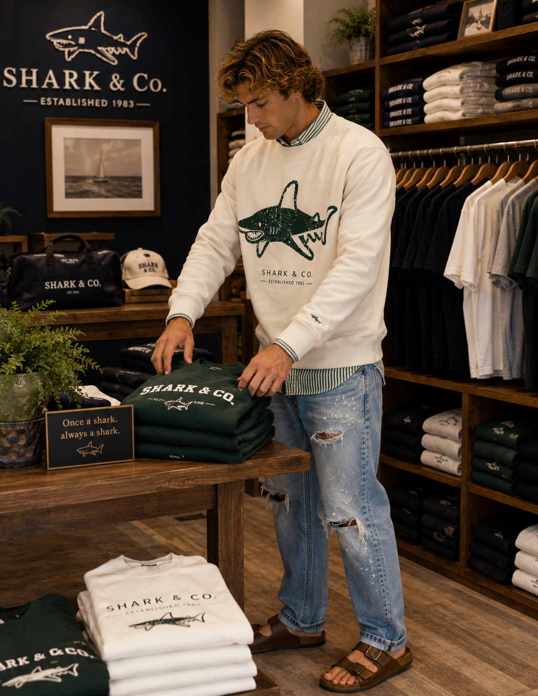 Shark & Co. Heritage Shark Crewneck