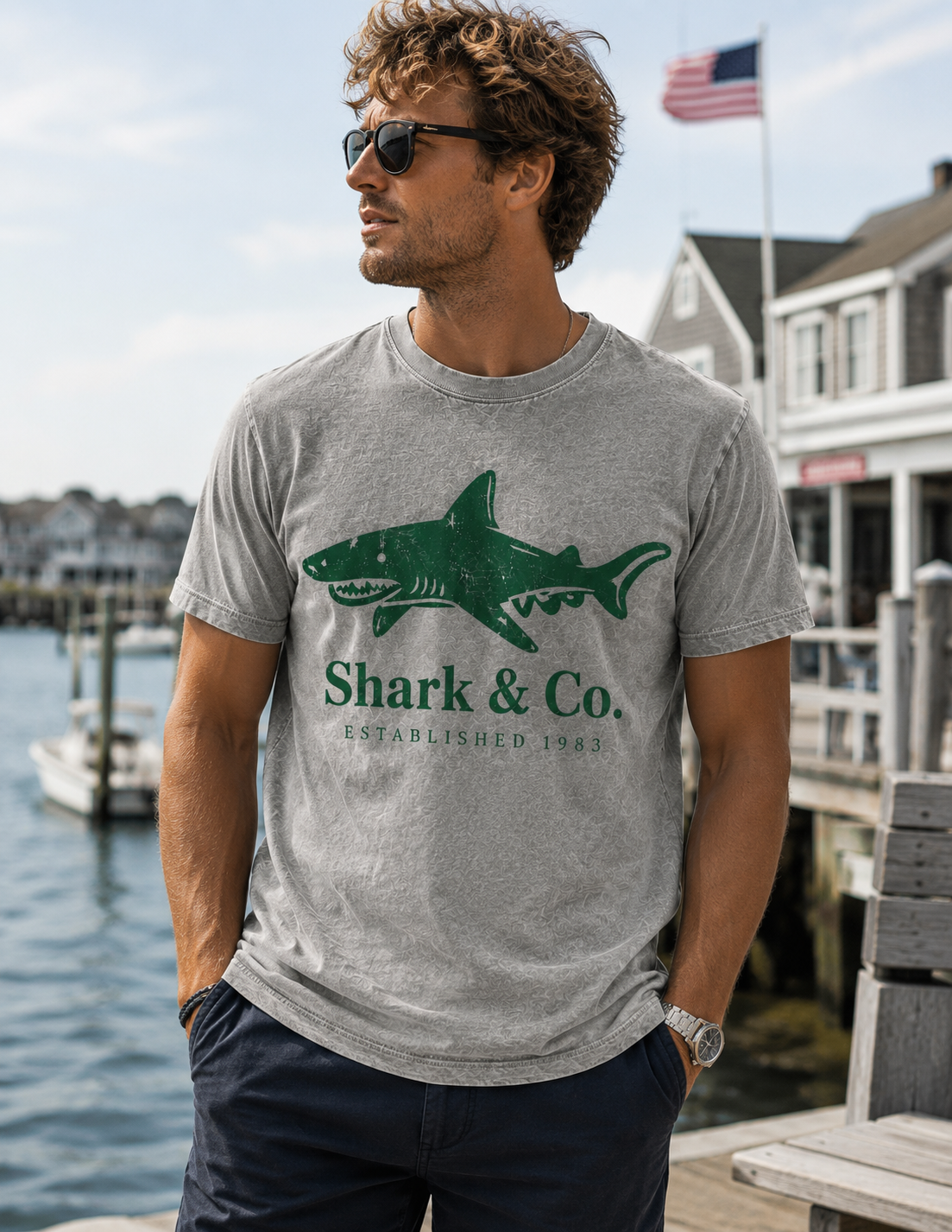 Shark & Co. Heritage Shark Tee