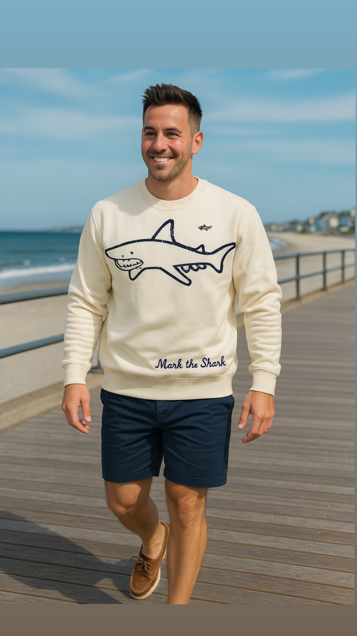 Shark Outline Crewneck