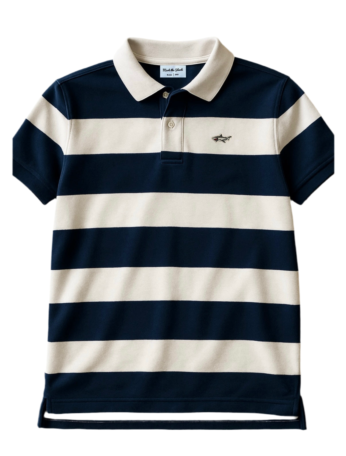 Navy Stripe Shark Polo