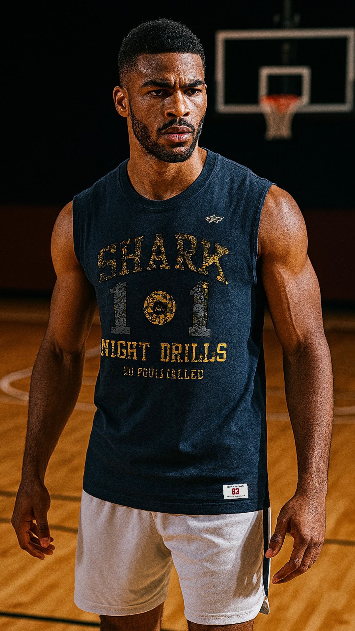 Shark Night Drills Red Cut Off