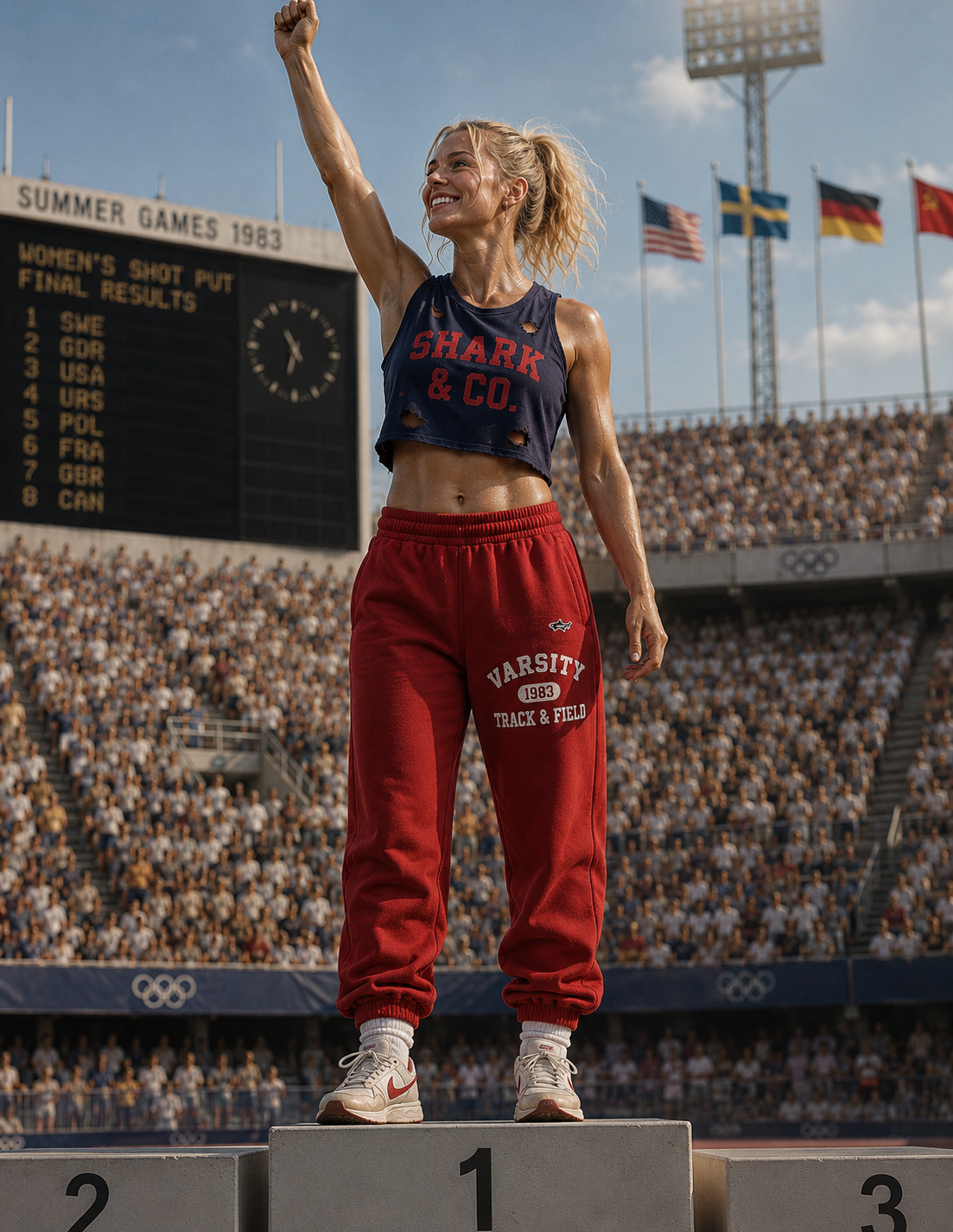Shark & Co. Varsity Track & Field Sweatpants