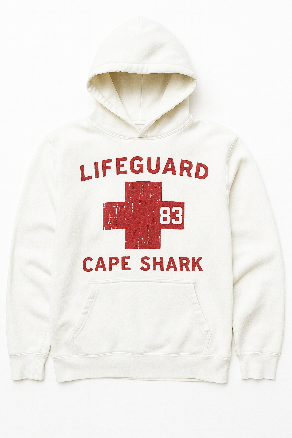 Cape Shark White Hoodie