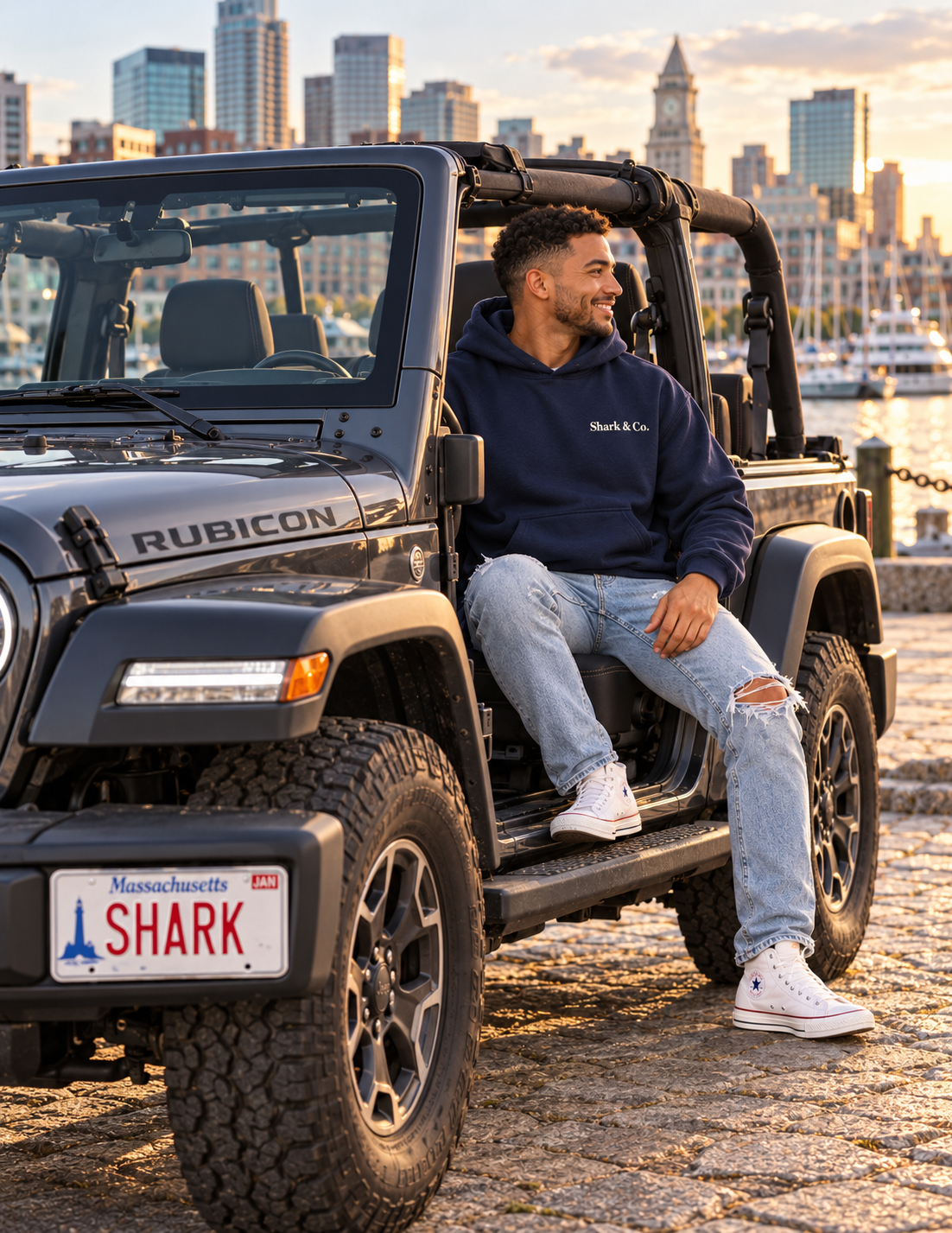 Shark & Co. Heritage Signature Hoodie - Navy