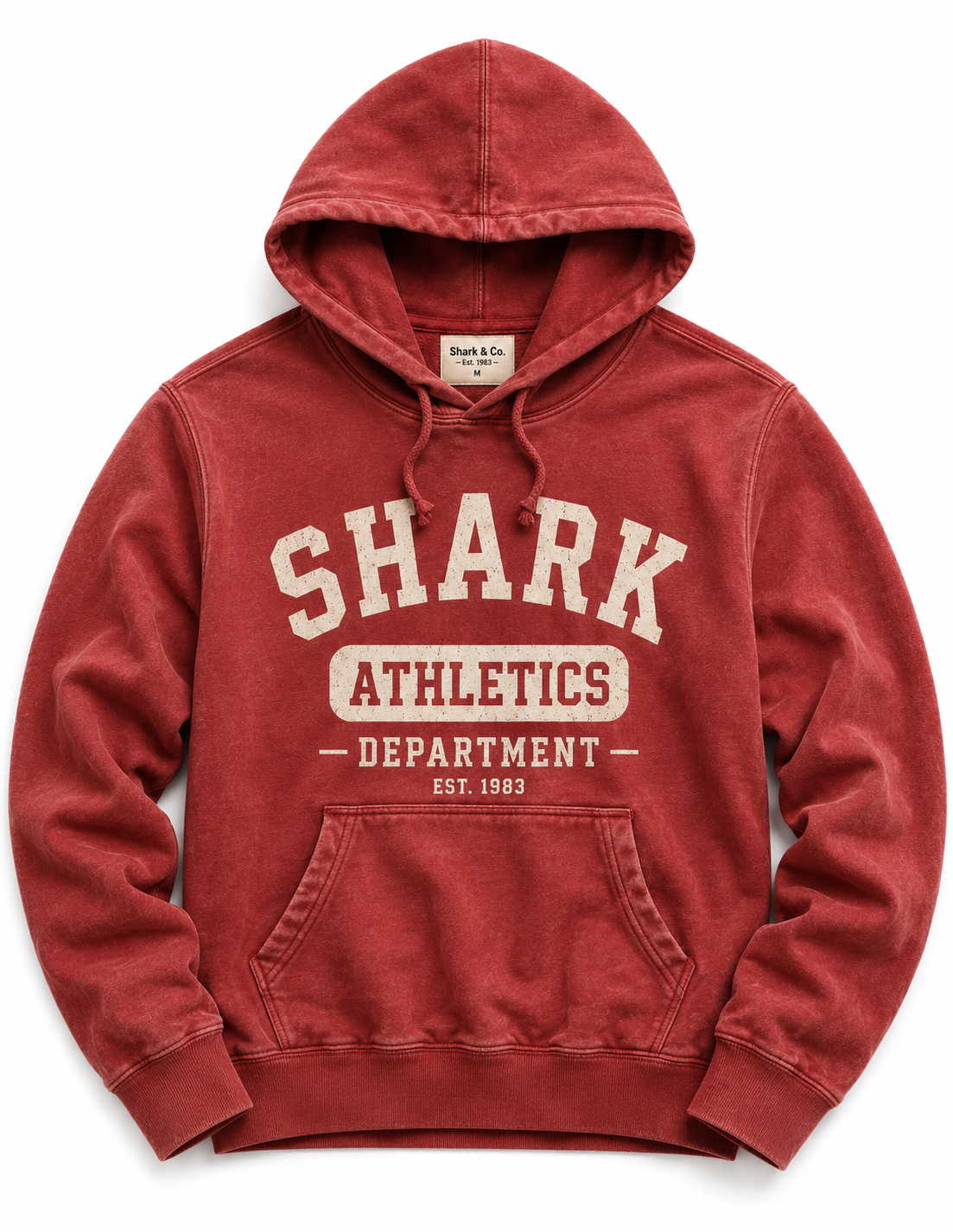 Vintage Red Shark Athletics Department Hoodie