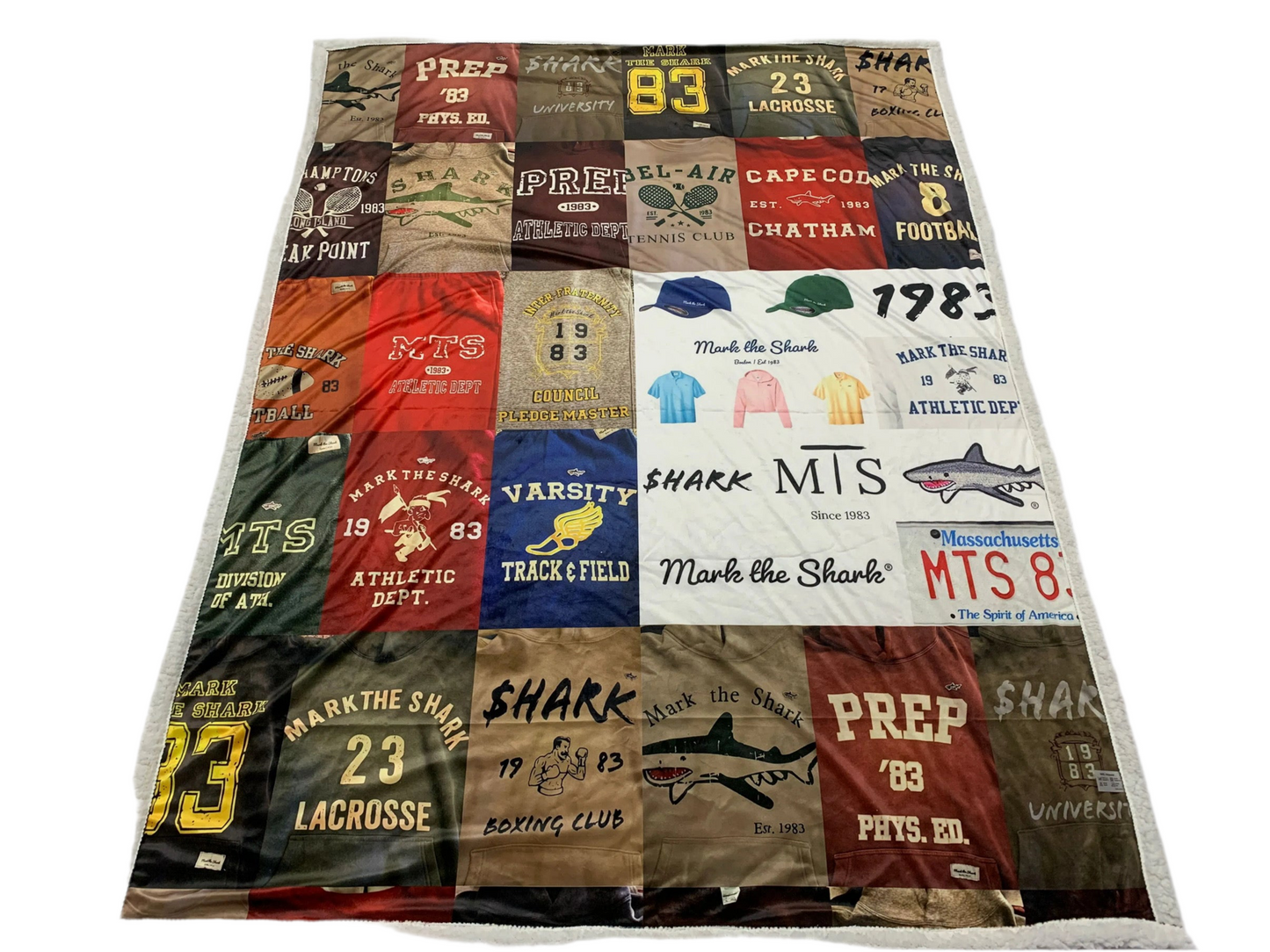 Shark Designs Sherpa Fleece