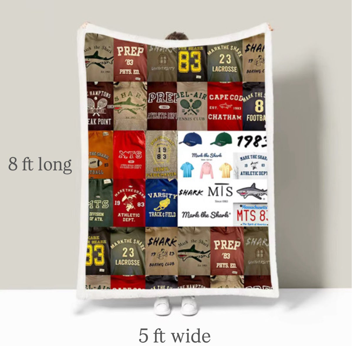 Shark Designs Sherpa Fleece