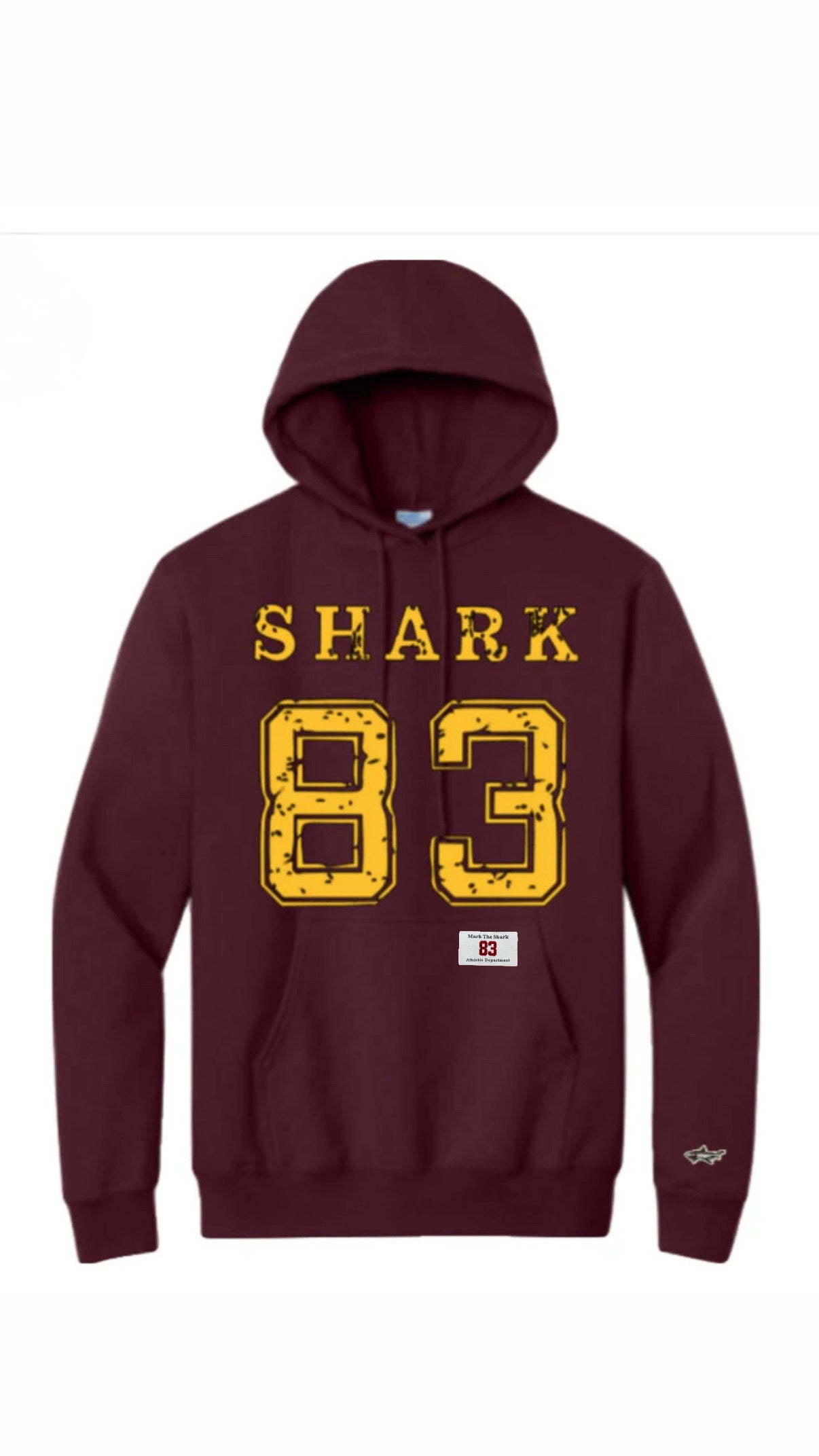 Shark '83 Maroon Hoodie