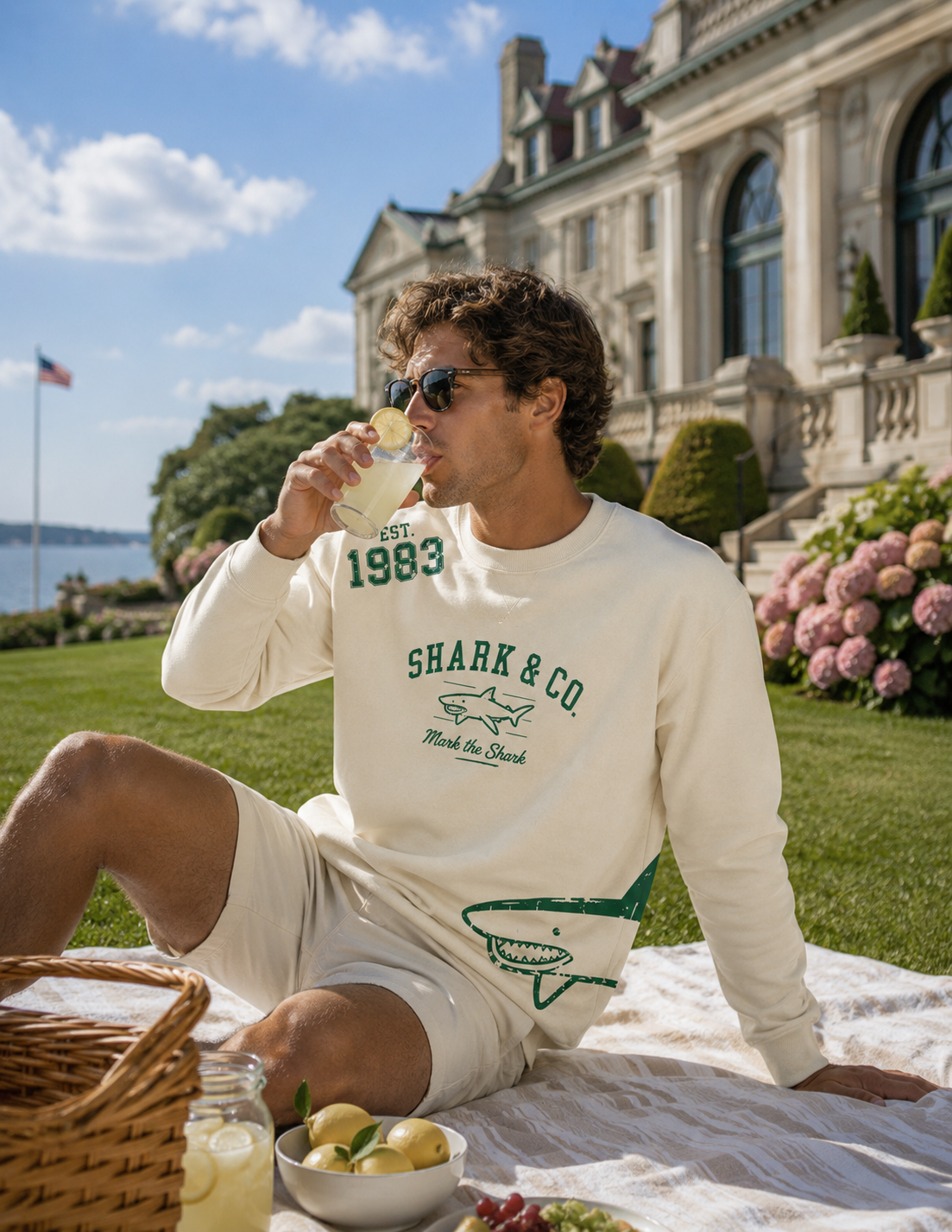 Shark & Co. Mark the Shark Crewneck