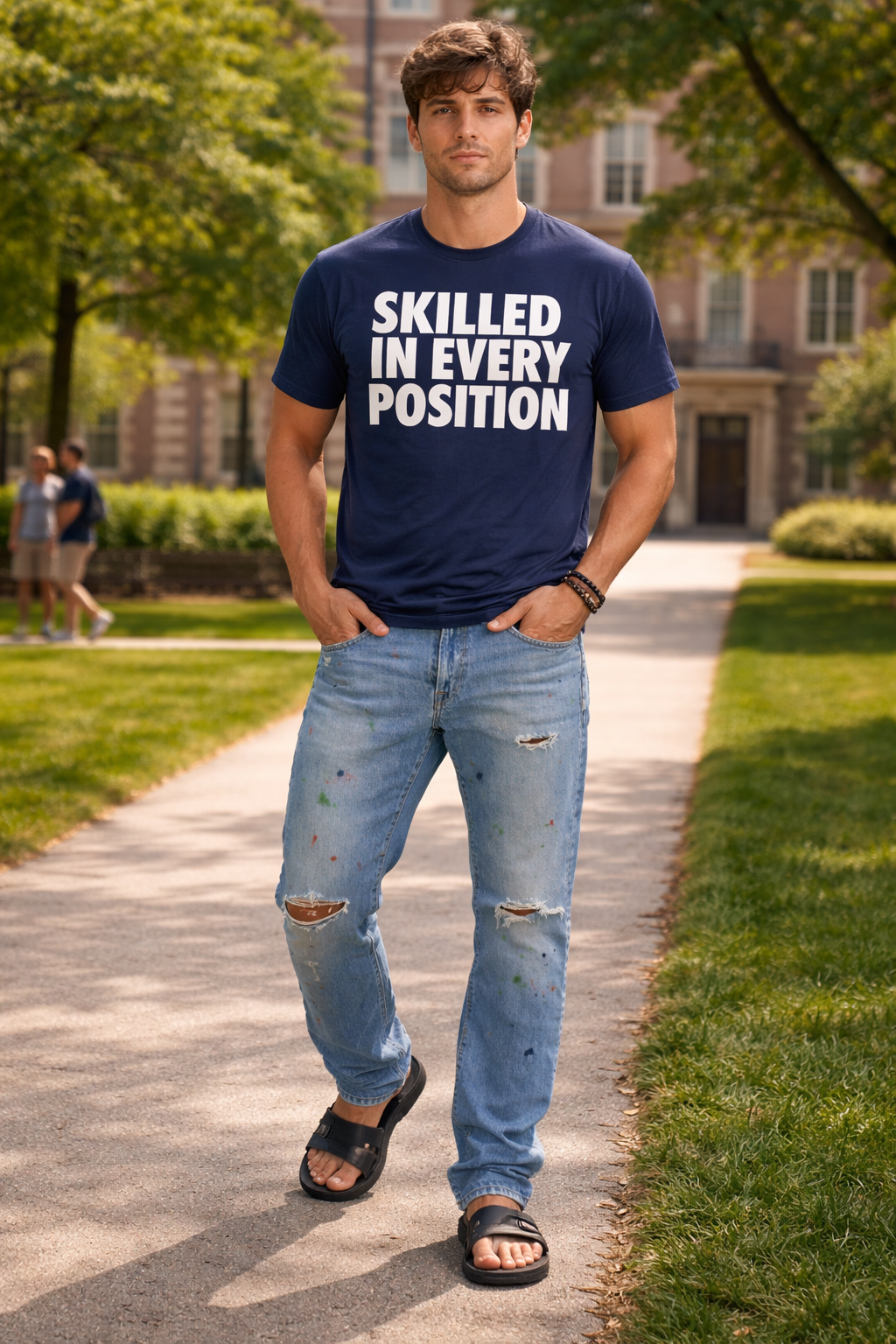 Skilled Navy Shark Tee