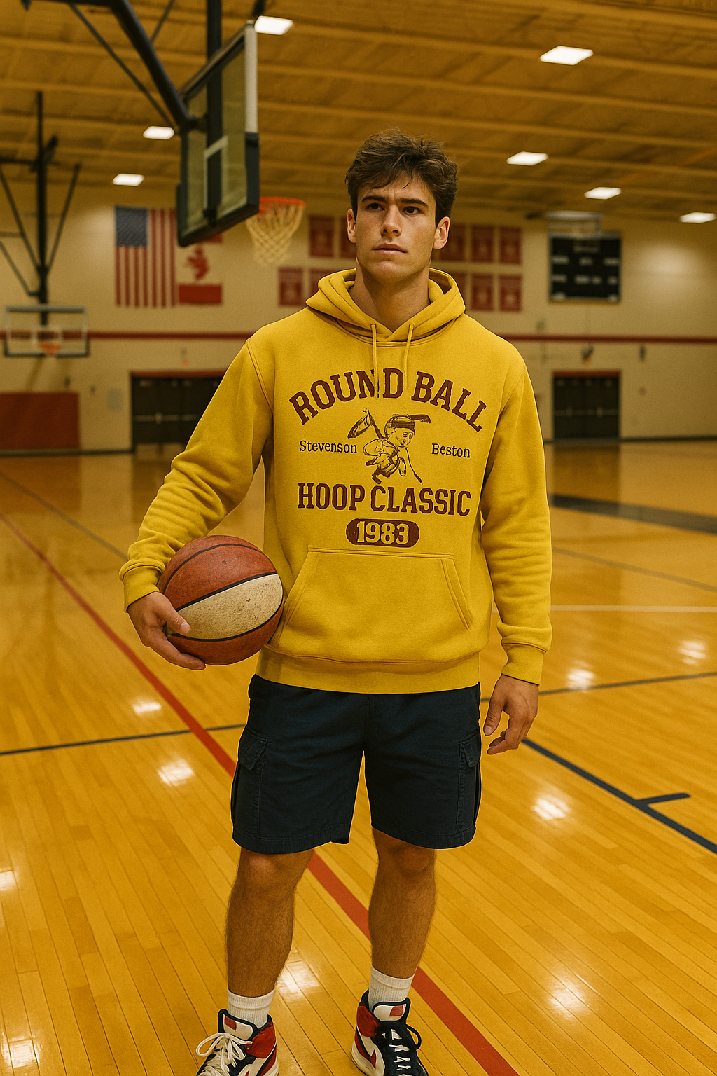 Round Ball Classic Yellow Men’s Hoodie