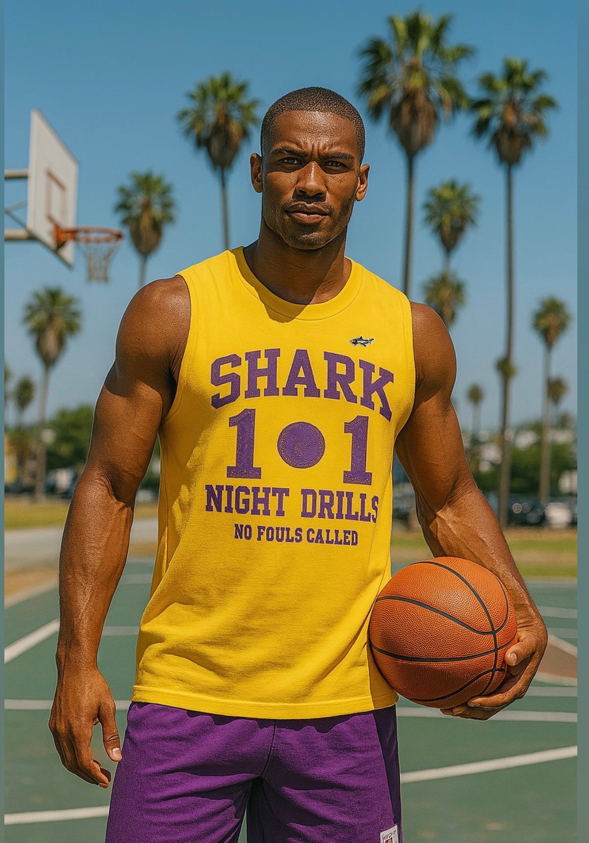 Shark Night Drills Yellow Cut Off