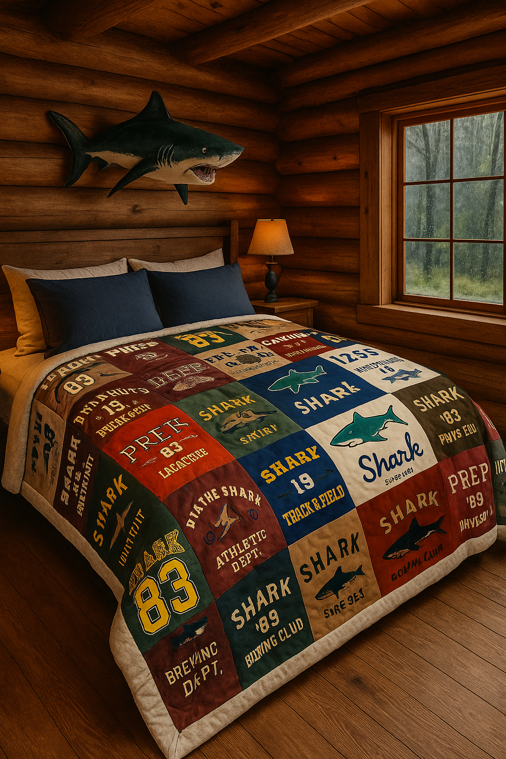 Shark Designs Sherpa Fleece