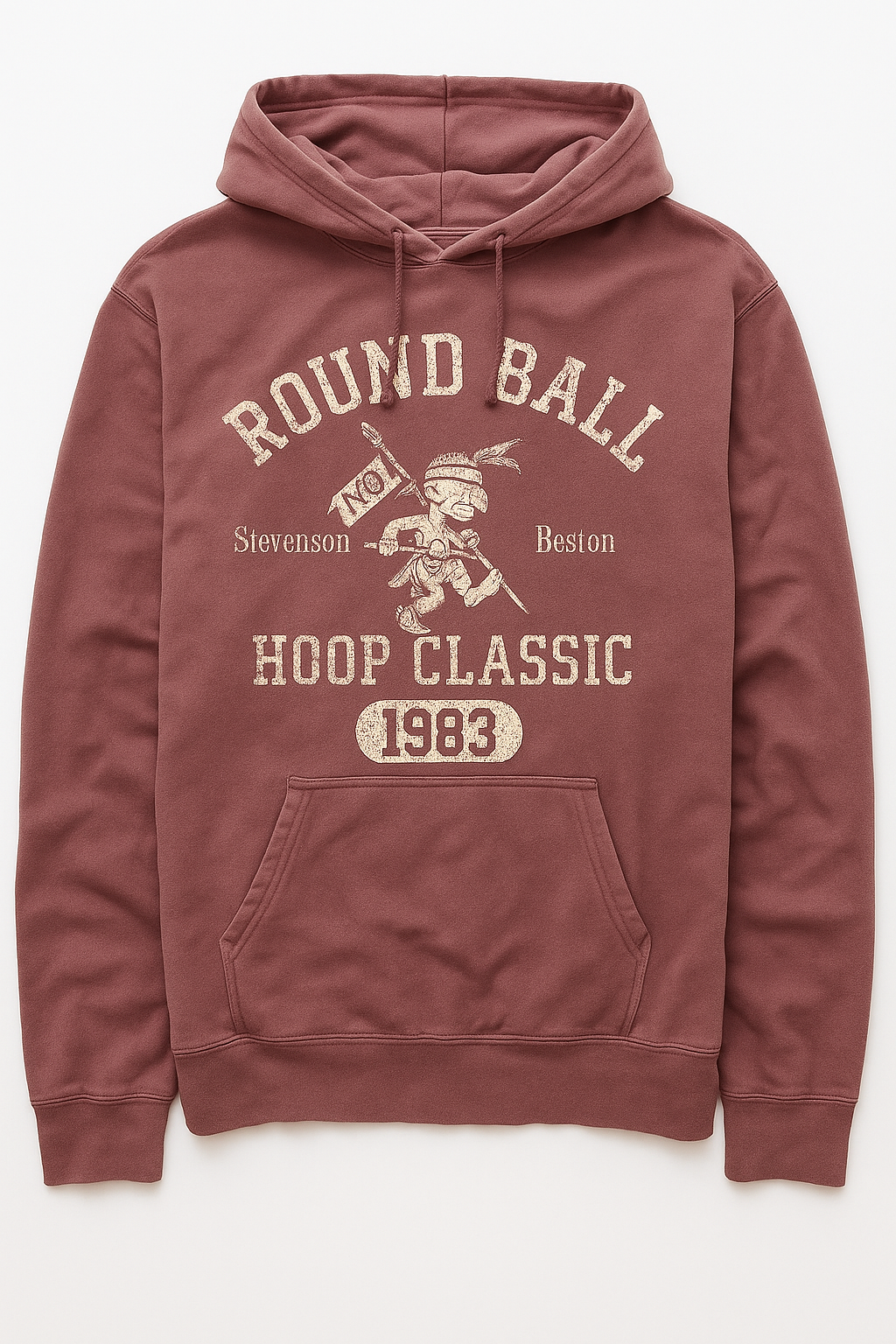 Round Ball Classic Maroon Men’s Hoodie