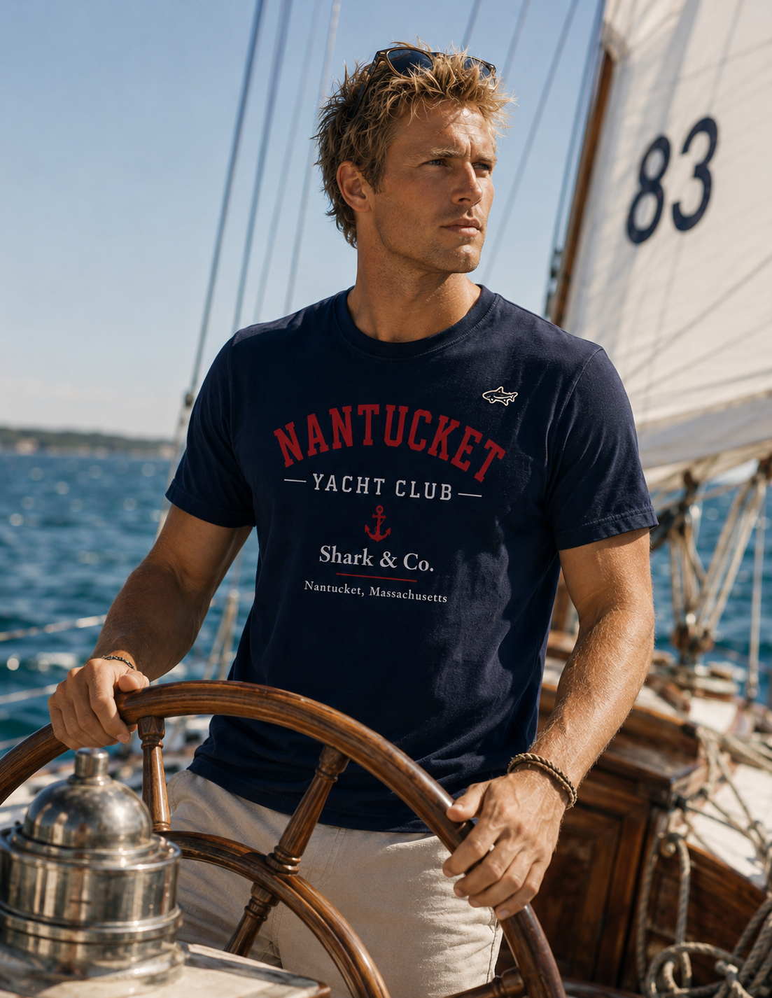 Shark & Co. Nantucket Yacht Club Tee