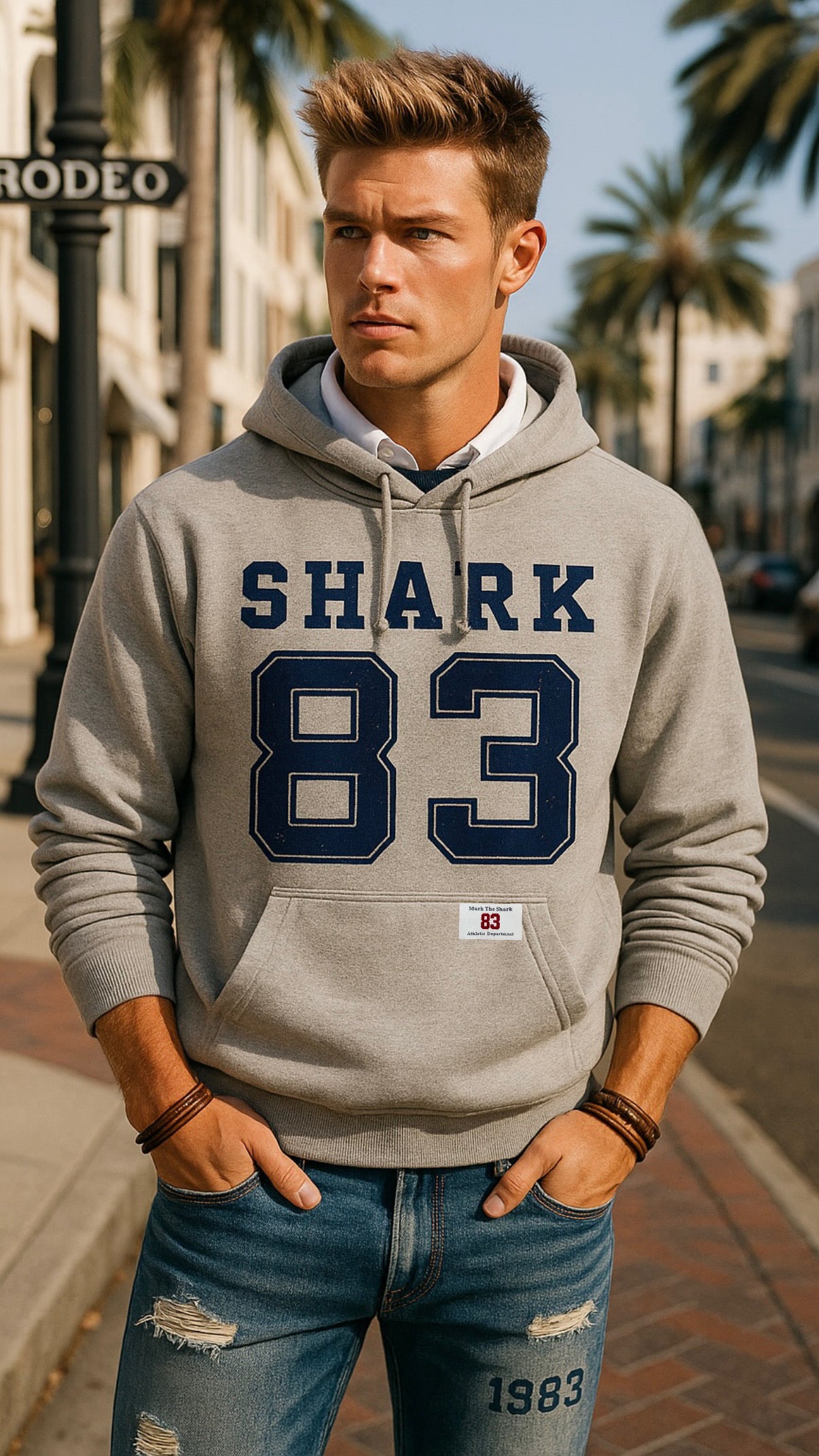 Shark '83 Grey Hoodie