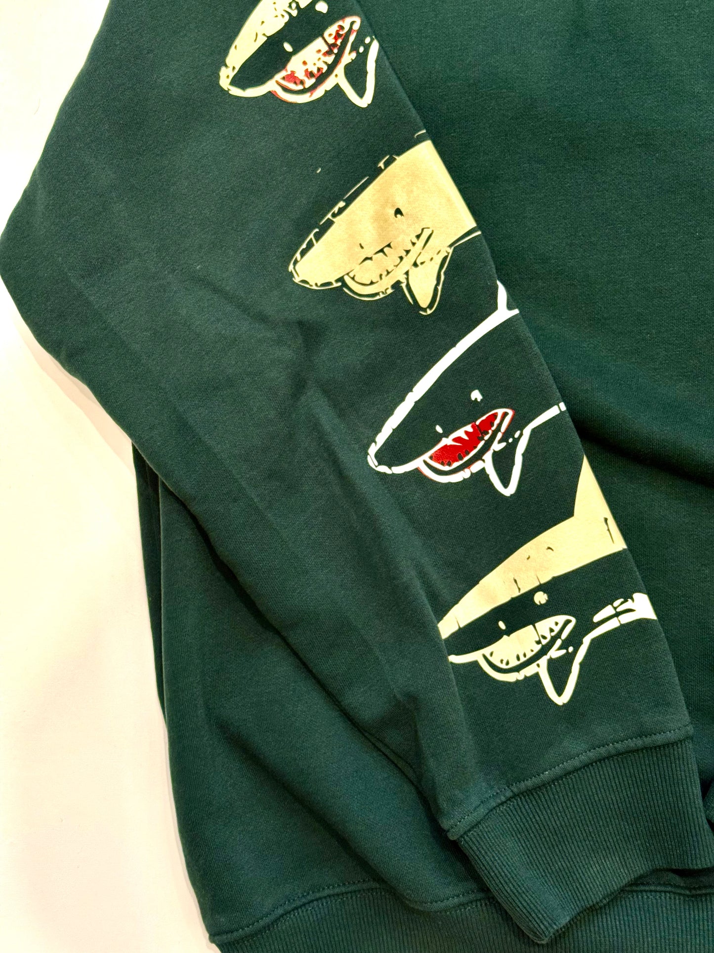 Dual Sleeve Multi Shark Crewneck
