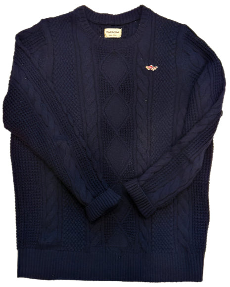 Navy Cable Knit Sweater
