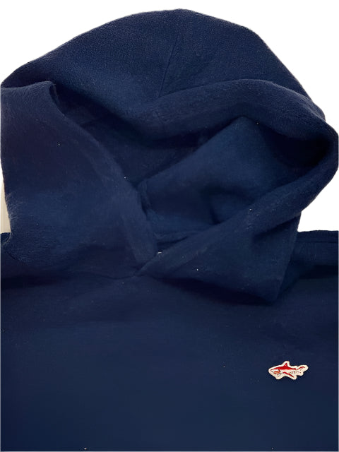 Navy Shark Textured Hoodie