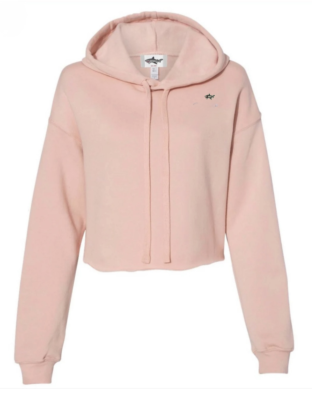 Salmon Shark Crop Hooded Pullover