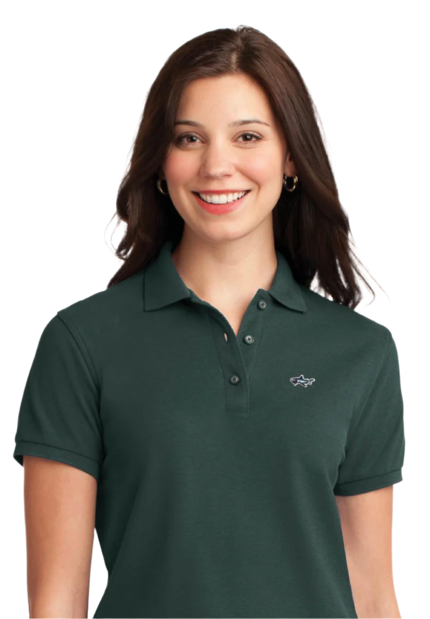 Ladies Shark Forest Green Polo