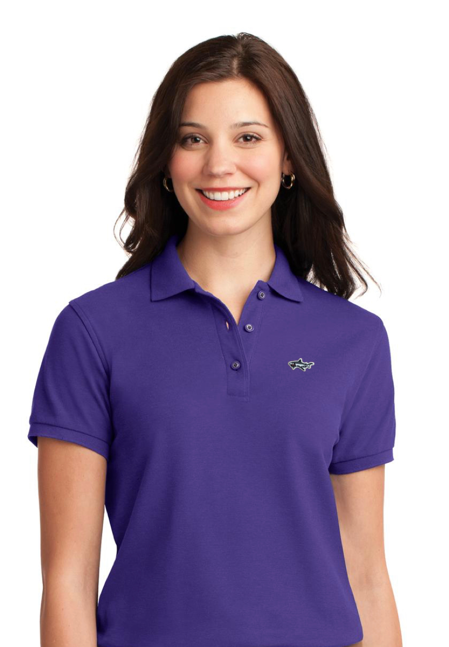 Ladies Purple Shark Polo