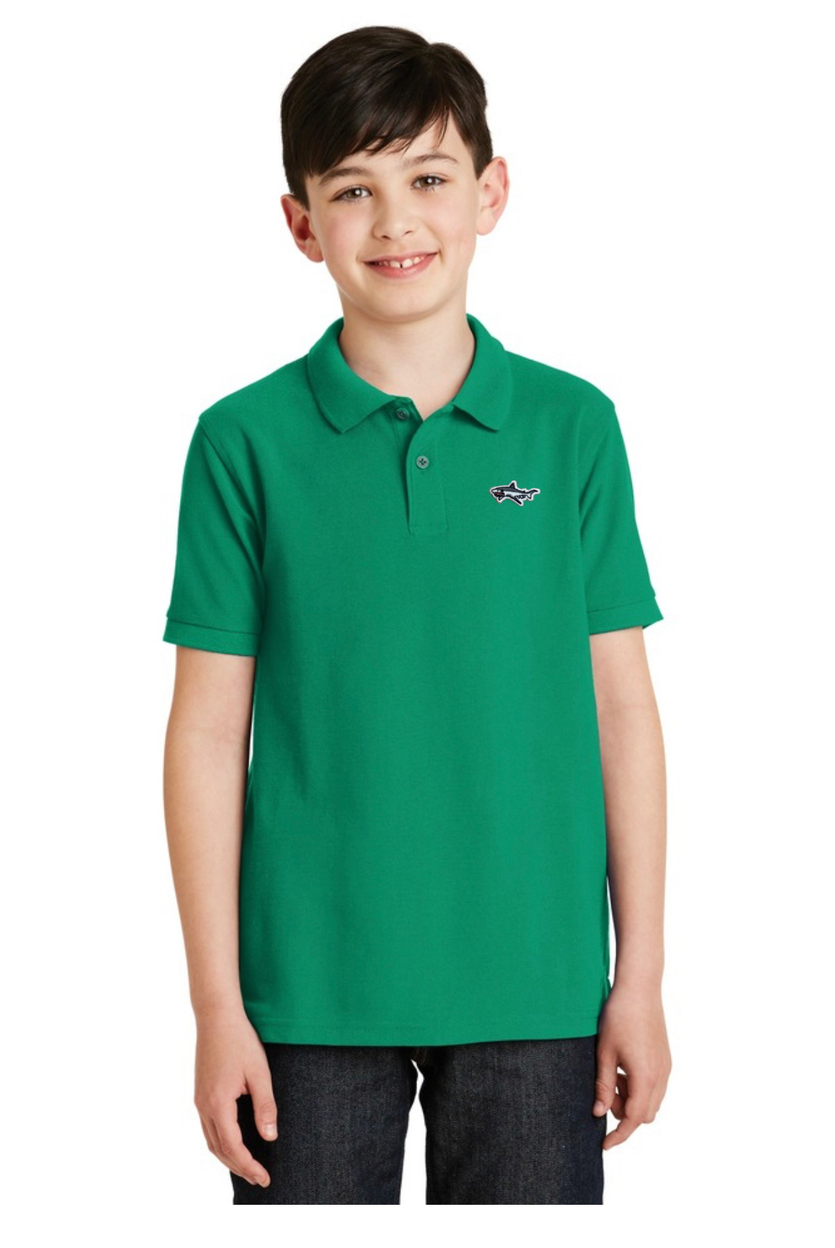 Youth Shark Kelly Green Polo
