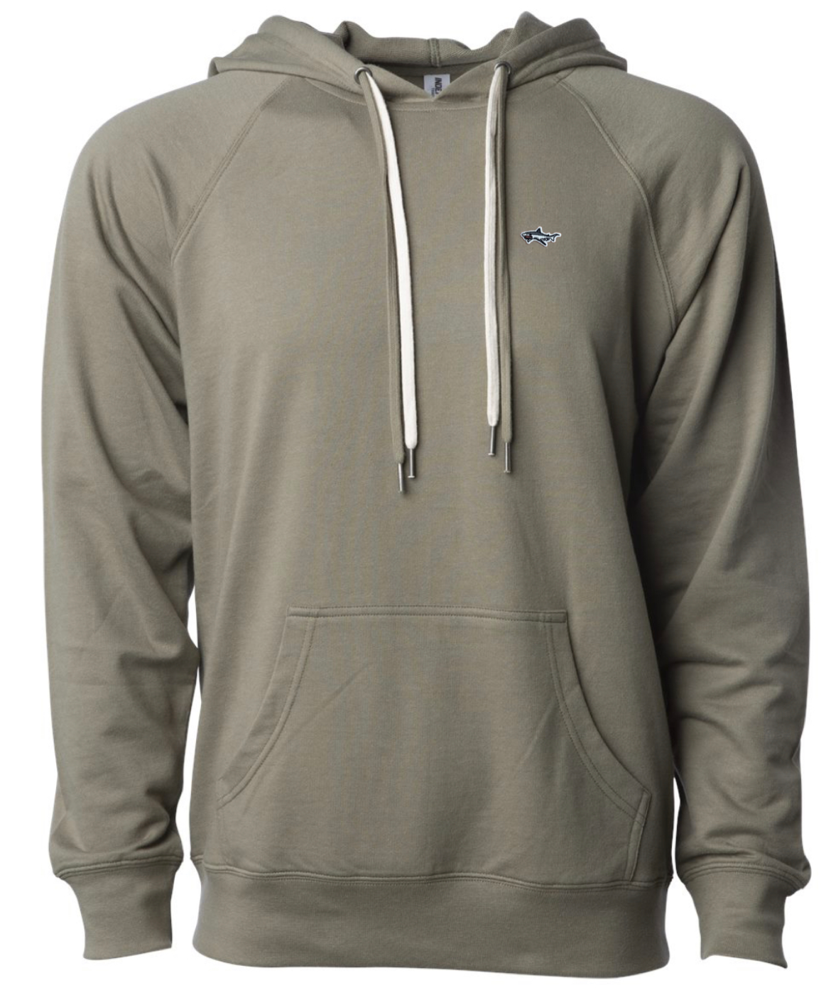 Olive Shark Unisex Lightweight Terry Hooded Pullover