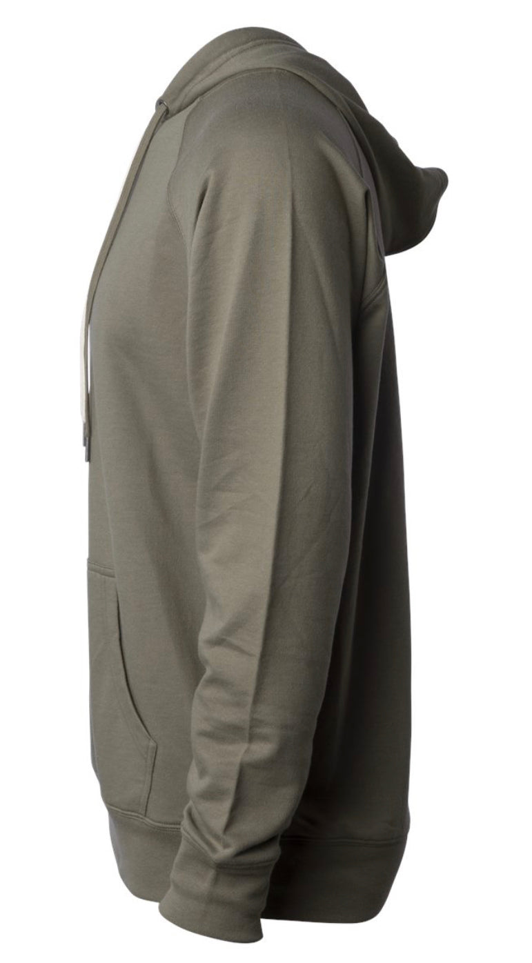 Olive Shark Unisex Lightweight Terry Hooded Pullover