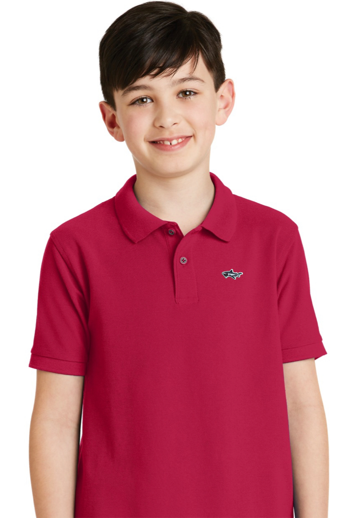 Youth Shark Red Polo