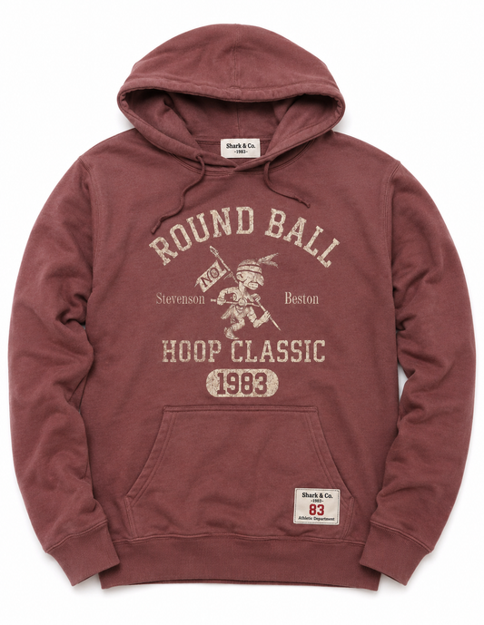 Round Ball Classic Maroon Men’s Hoodie