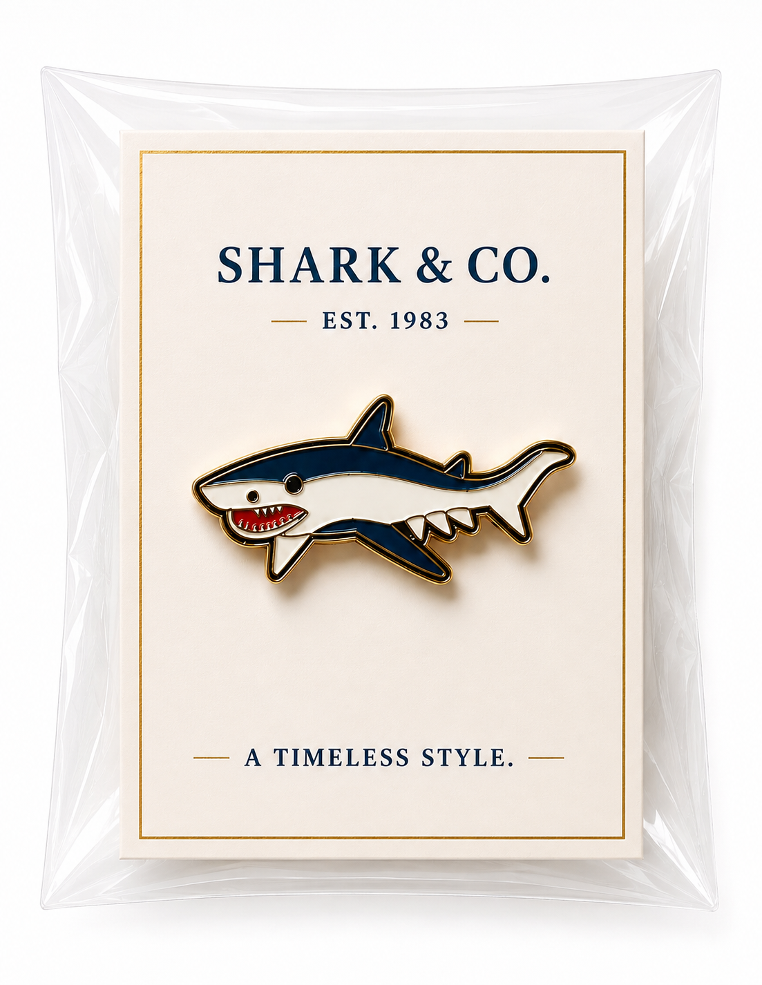 Shark & Co. Signature Enamel Pin