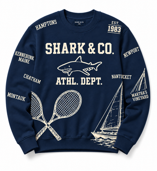 Shark & Co. Letterman Crewneck