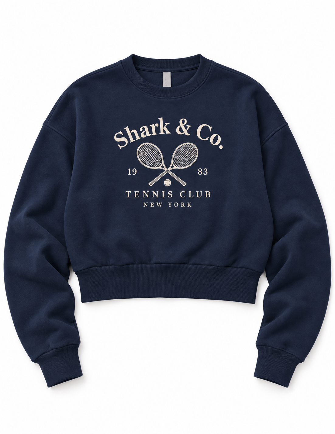 Shark & Co. Women’s Tennis Club Cropped Crewneck