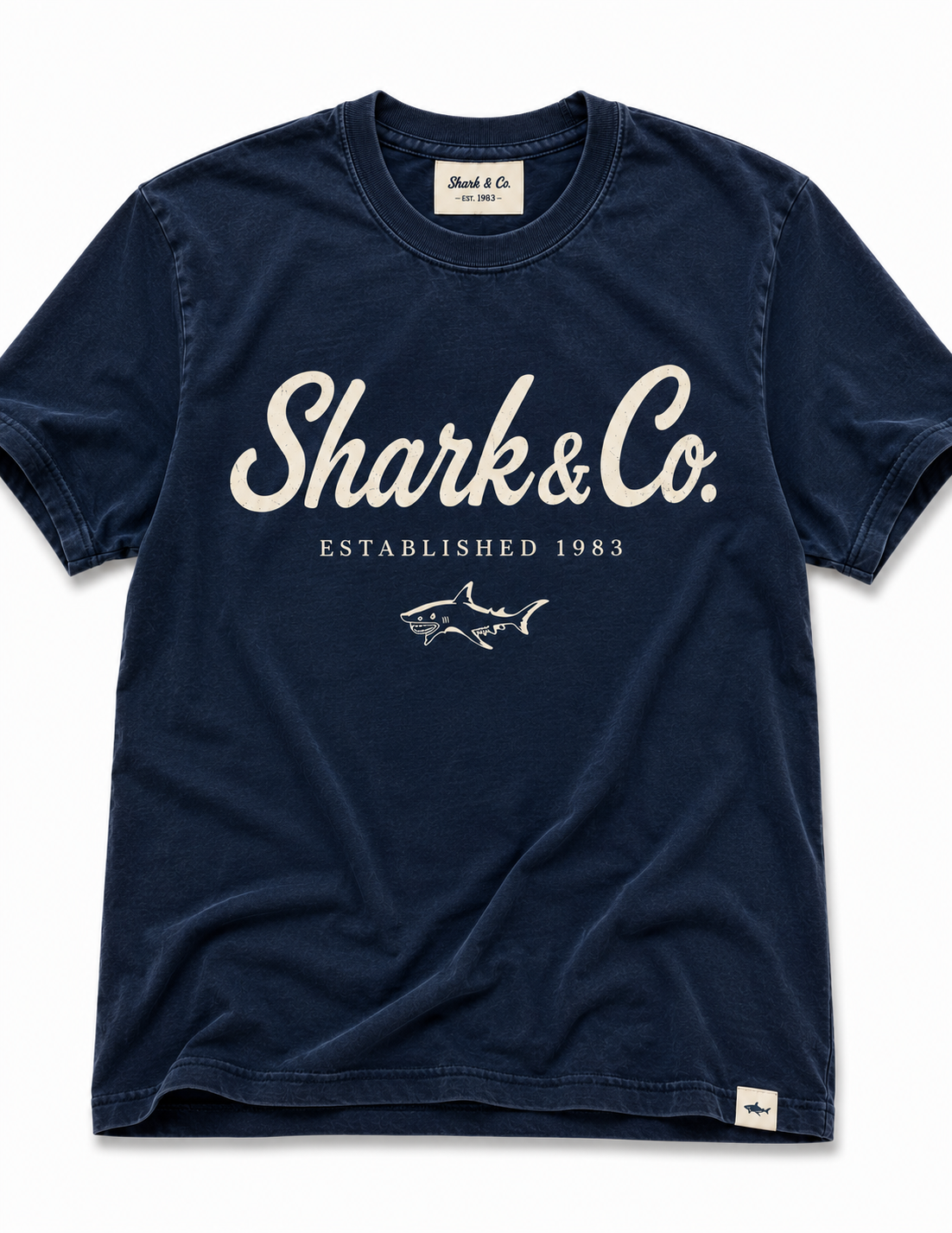 Shark & Co. Signature Script Tee