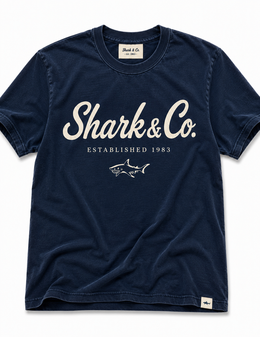 Shark & Co. Signature Script Tee