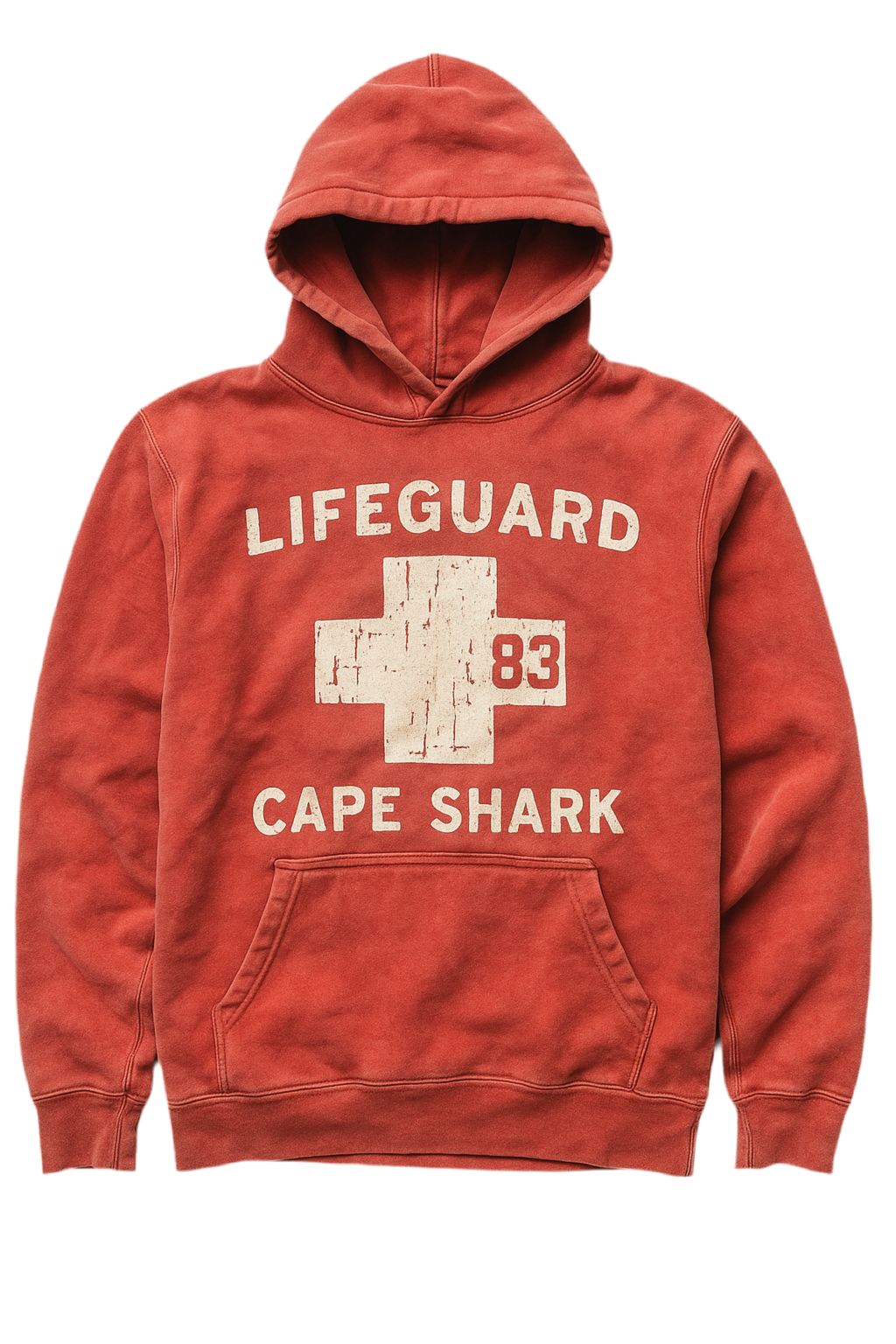 Cape Shark Red Hoodie
