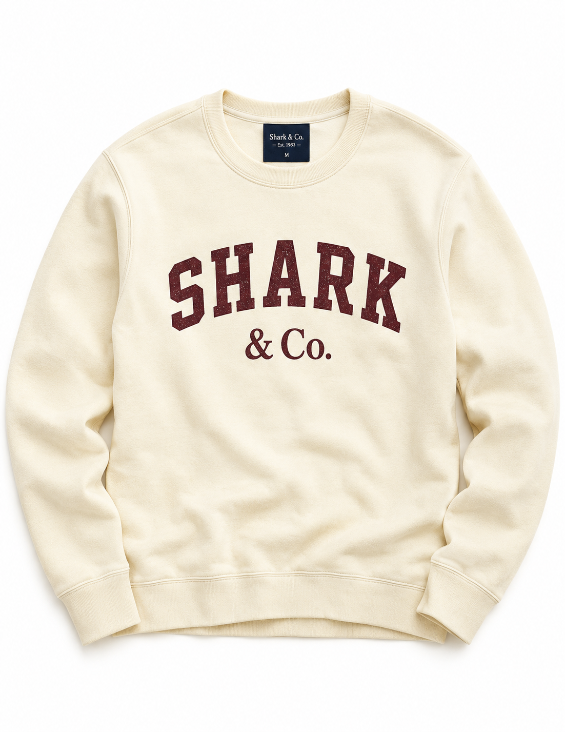 Women’s Ivory Shark & Co. Vintage Crewneck