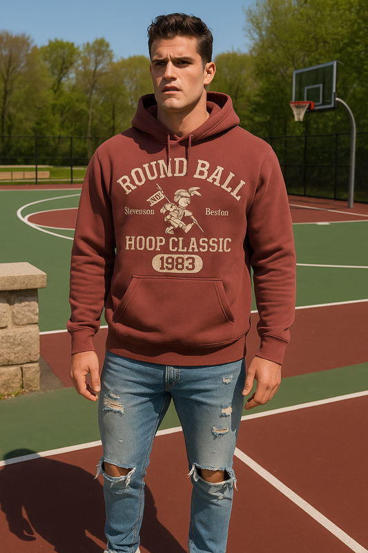 Round Ball Classic Maroon Men’s Hoodie
