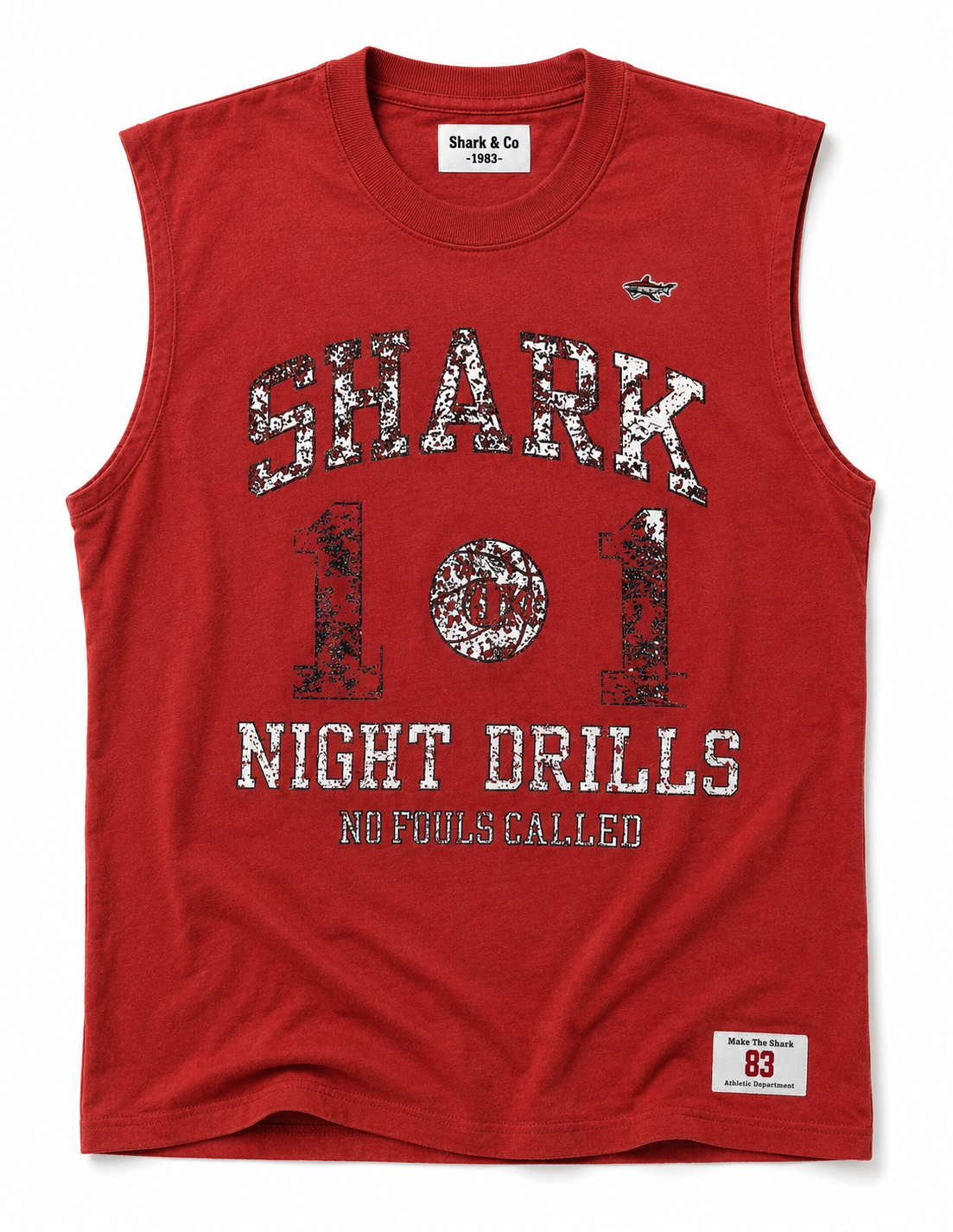 Shark Night Drills Red Cut Off