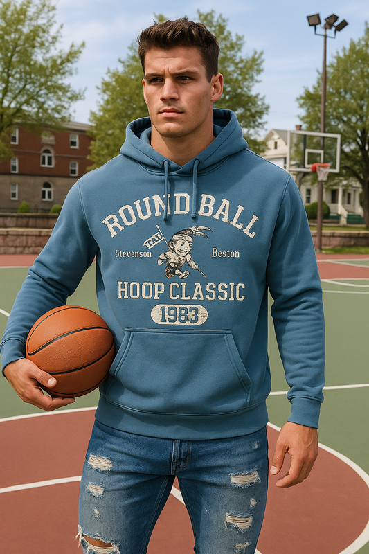 Round Ball Classic Blue Men’s Hoodie