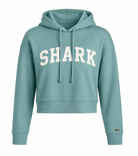 Shark Teal  Crop