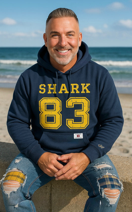 Shark '83 Navy Hoodie