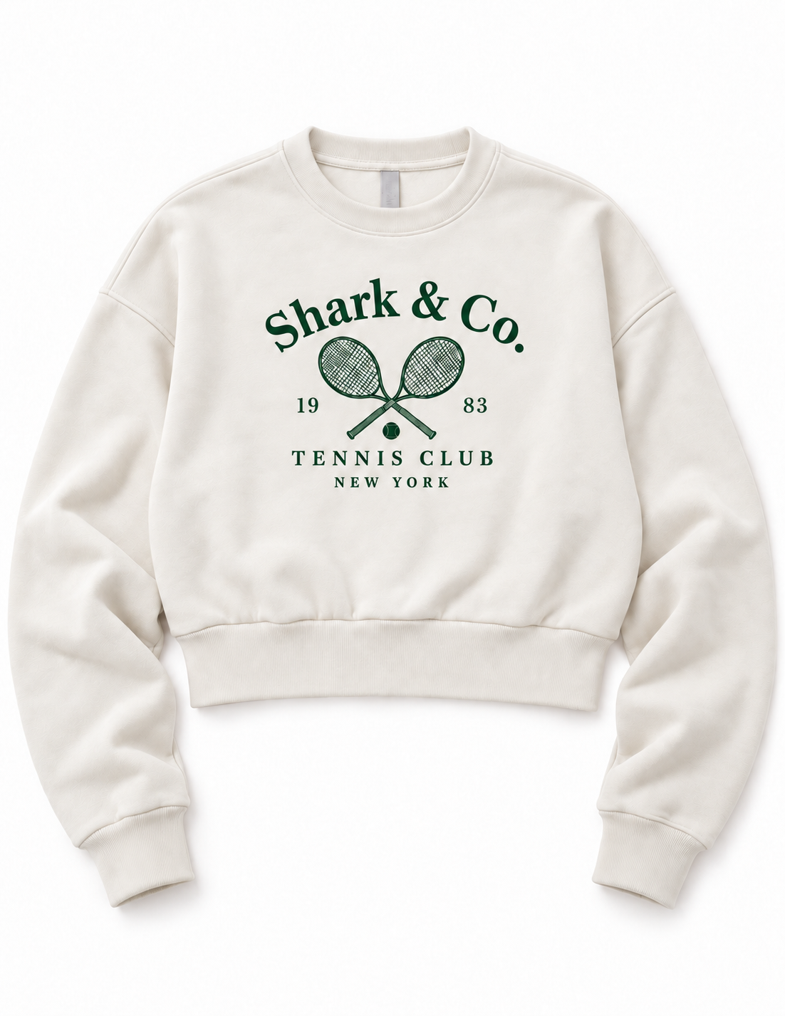 Shark & Co. Women’s Tennis Club Cropped Crewneck