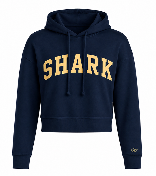 Shark Navy  Crop