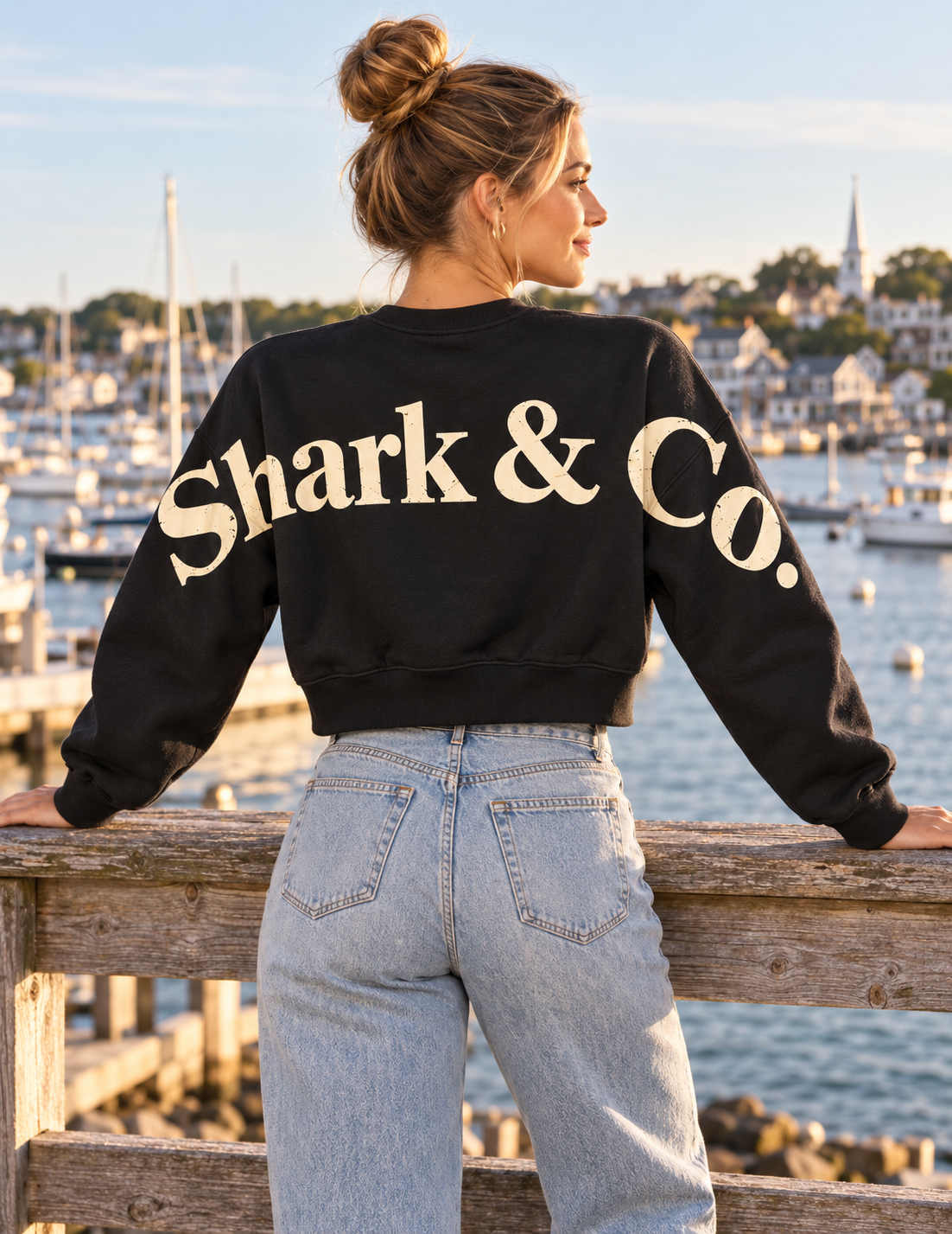 Shark & Co. Women’s Signature Cropped Crewneck