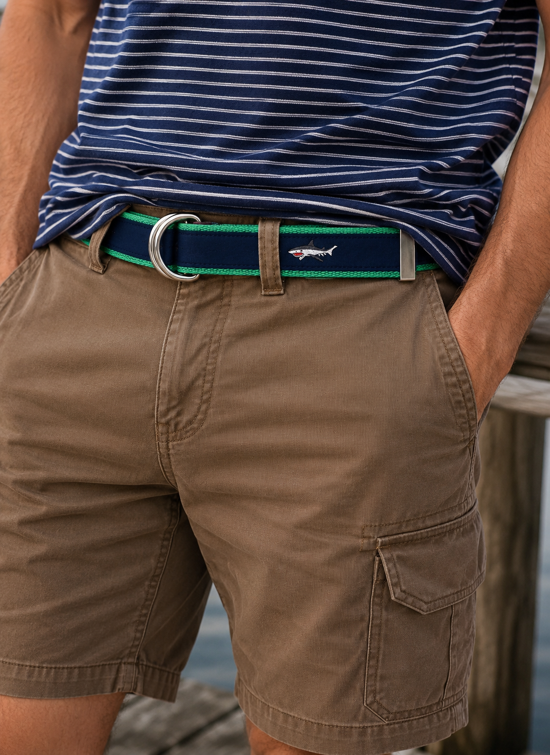 Shark & Co. Heritage Belt – Harbor Green