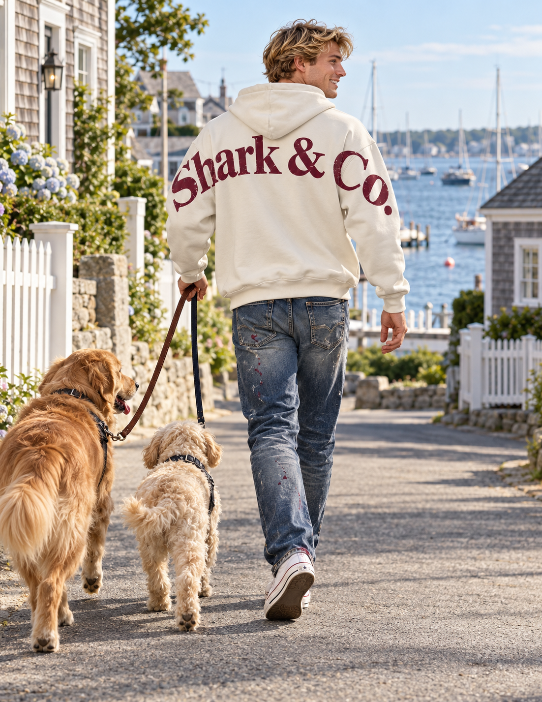 Shark & Co. Heritage Signature Hoodie - Ivory