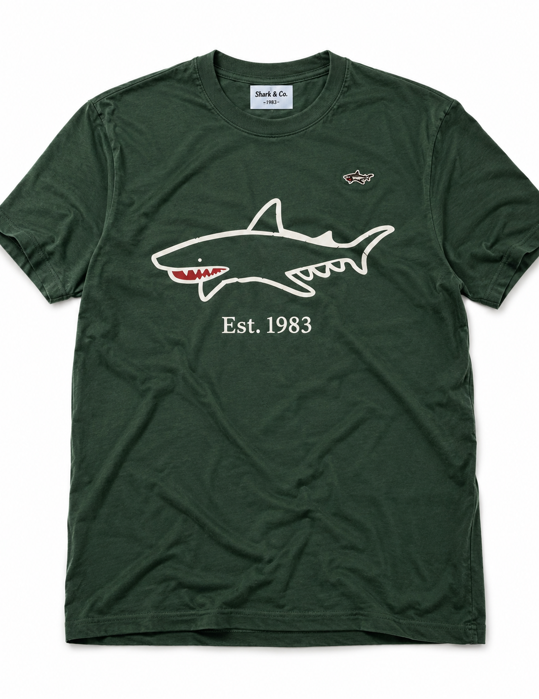 Forest Green Shark Tee
