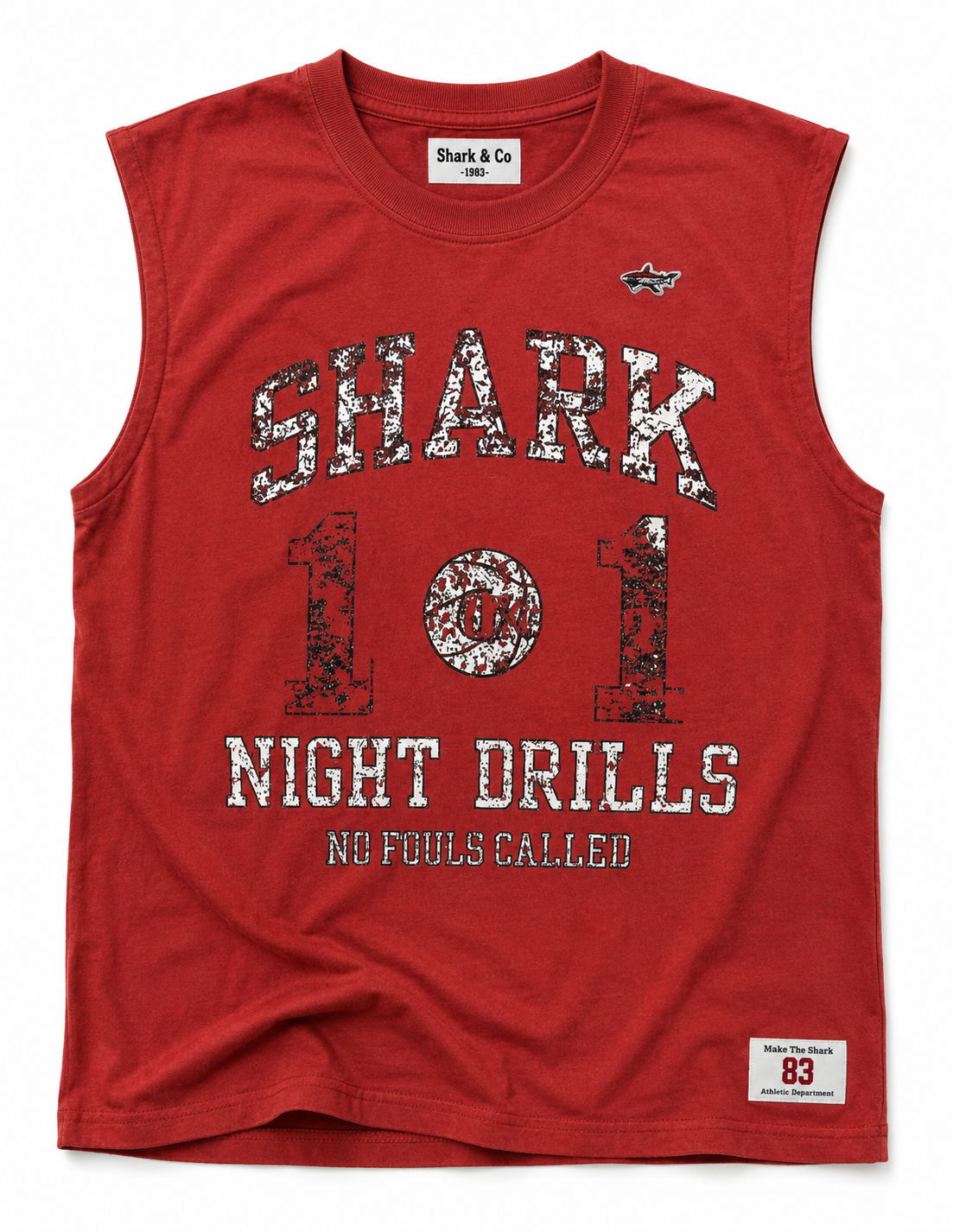 Shark Night Drills Kelly Green Cut Off